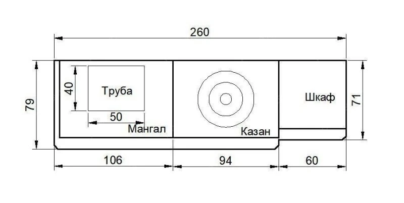 Мангал с казаном Очаг