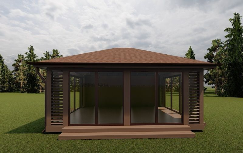 Закрытая беседка Балтика 5х6