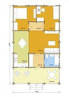 Дачный дом из мини бруса ДЛ-12