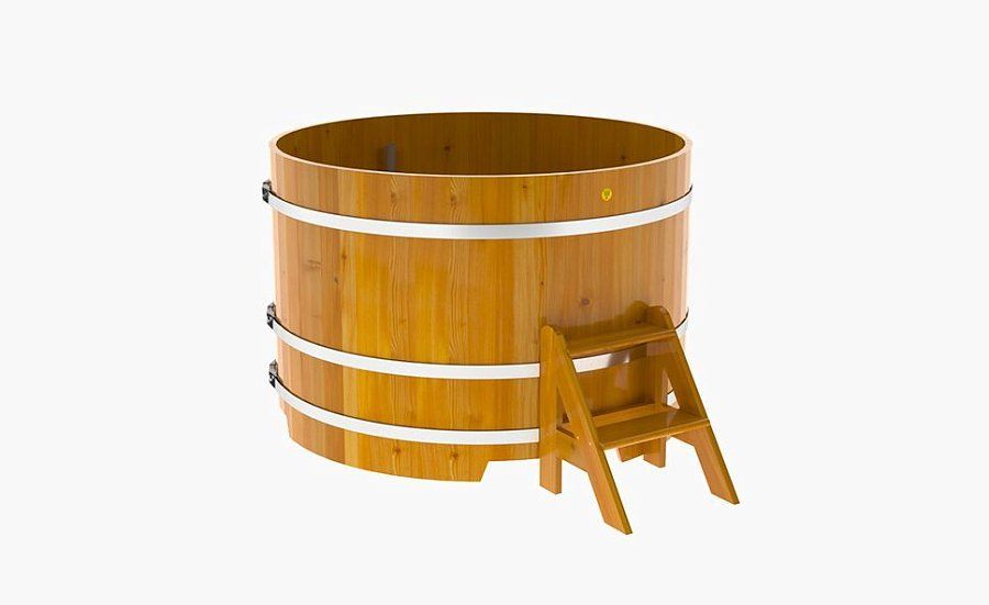 Купель круглая D=1,50 из лиственницы, высота 1000