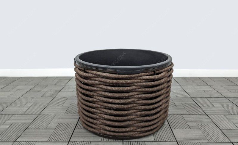 Вазон плетеный  коричневый