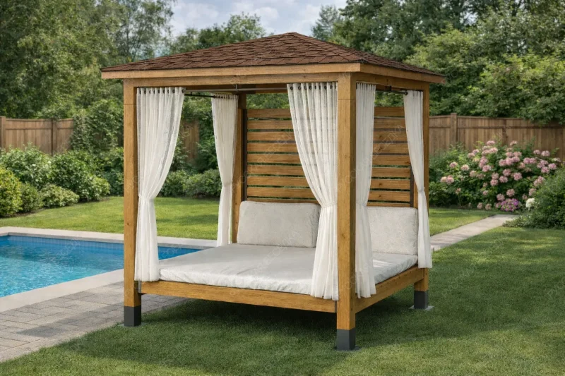 Беседка-бунгало с кроватью Сиеста