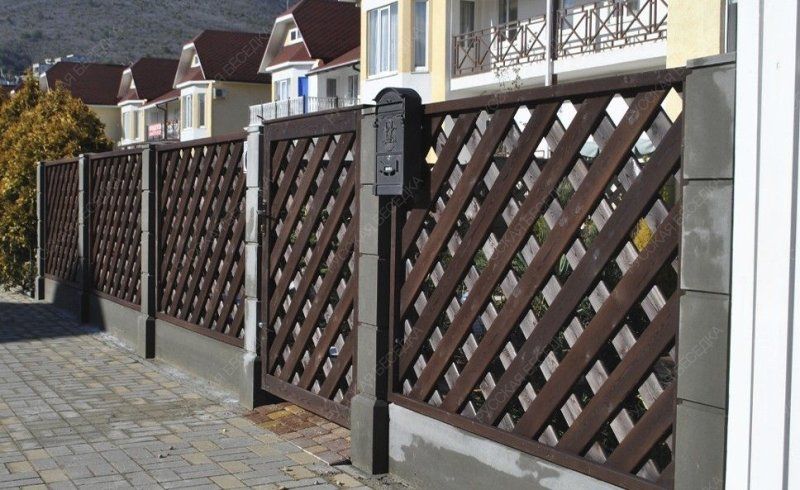 Забор №43 - косая решётка