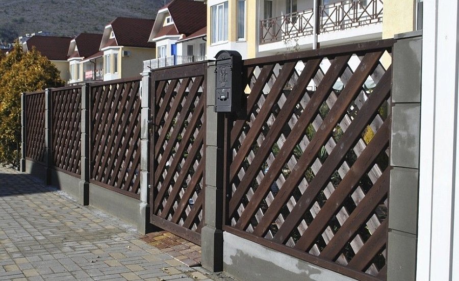 Забор №43 - косая решётка