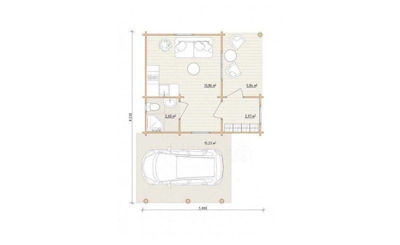 Гостевые дома из мини-бруса ДГ-32