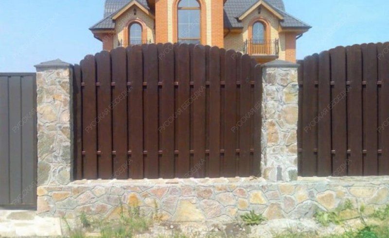 Забор №2 - шахматный полукруглый