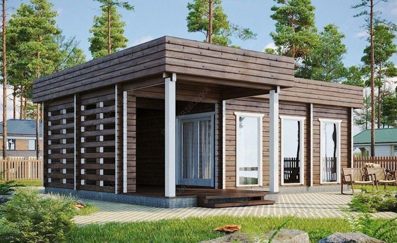 Дачный дом из мини бруса ДЛ-30