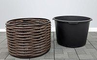Вазон плетеный  коричневый