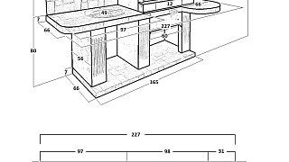 Печь № 14 — Печь барбекю с широкой топкой и рабочим столом (или мойкой)
