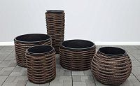 Вазон плетеный  коричневый