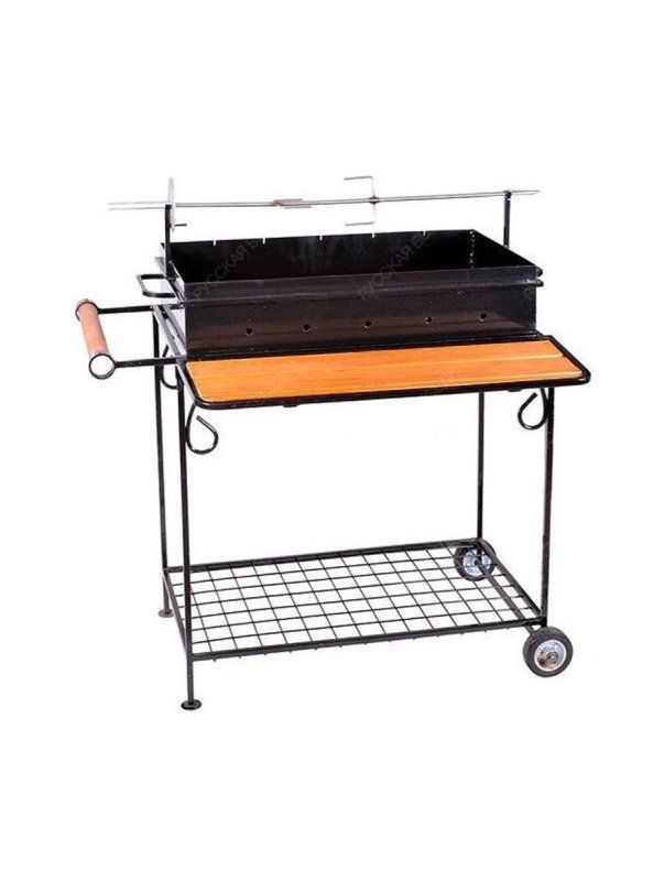 Мангал без крыши на колесах 